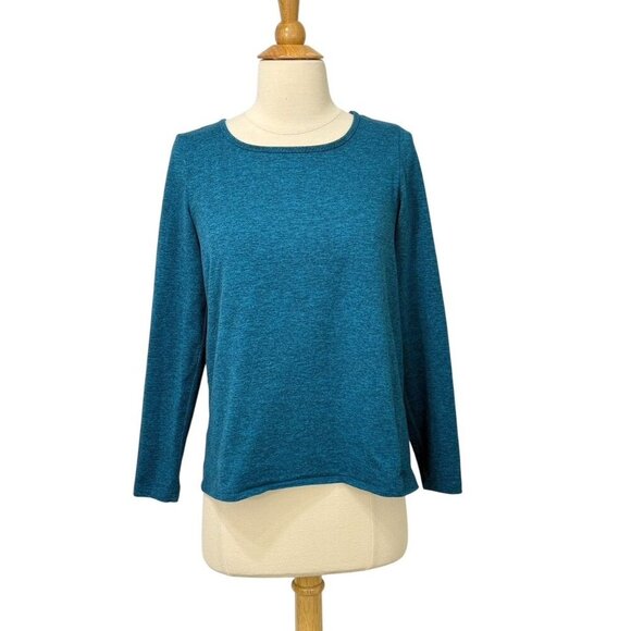 Patagonia Women's Long Sleeve Performance Top Open Layered Back Teal Soft Size S - Picture 11 of 11
